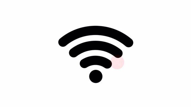 No wi-fi signal in dark night with red X mark on screen