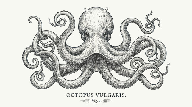 Detailed illustration of an octopus 2.
