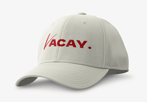 Stylish White Cap Mockup With Logo PSD