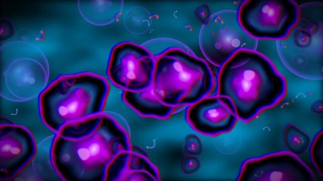 Alien parasite cellular biology microscopic purple organism