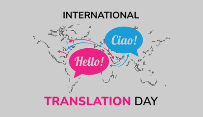 International Translation Day Global Language Communication Concept Illustration © Sanjida