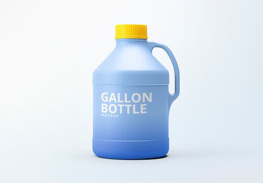 Plastic Gallon Bottle Mockup PSD