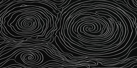 Spiral vortex topographic lines on black background with topographic abstract background geography elevation cartography landscape minimalist navigation creative wallpaper structure © MOHAMAD