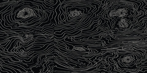 Complex topographical elevation lines on black backdrop with topographic abstract background geography elevation cartography landscape minimalist navigation creative wallpaper structure © MOHAMAD