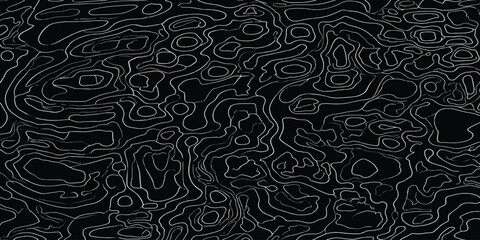 Intricate abstract flowing contour line texture with abstract topographic elevation geography cartography monochrome minimalist visualization contrast geometric complexity background © MOHAMAD