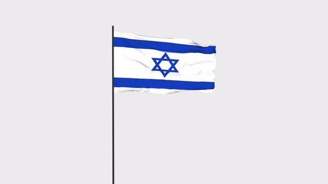 Israel Flag Animation 4K Transparent Background with Alpha Channel