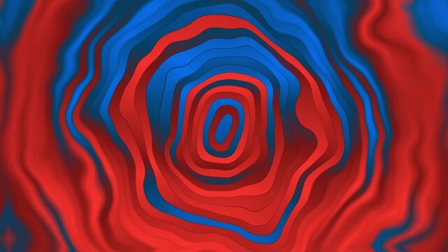 Abstract concentric lines background with professional modern graphic design and wavy organic patterns video loop
