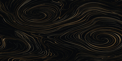 Abstract swirling black background with elegant gold dotted contour lines abstract topographic contours background geometric cartography navigation geography creative wallpaper illustration © MOHAMAD