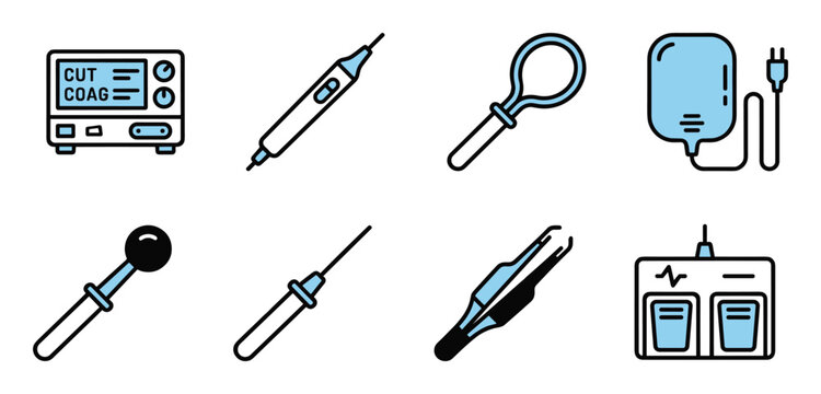 Surgical and medical instruments for clinical procedures set