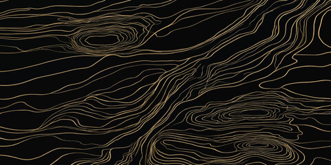 Gold contour lines topographic map abstract background with topography abstract elevation background geography cartography navigation landscape geometric technical minimalist artistic © MOHAMAD