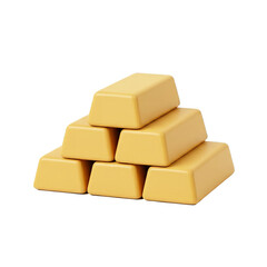 Stack of Gold Bars on White Background. © kaizen_artwork