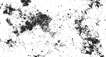 Fototapeta premium Black and White Grunge Urban Texture Vector with Copy Space, Abstract Dust and Rough Dirty Wall Background Design.