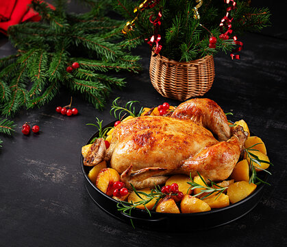 Holiday Comfort Food with Whole Roasted Chicken and Vegetables