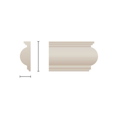 elegant wall profile moulding design with blank line for size measurement © ferdi