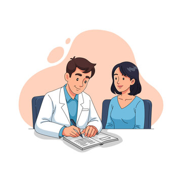 Doctor consulting female patient 01