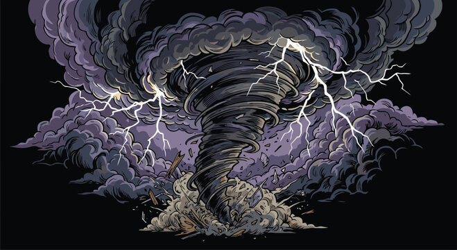 tornado storm vector image