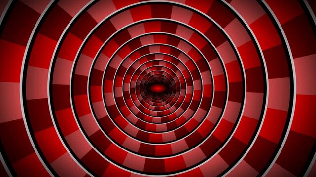Blood moon hypnotic optical illusion geometric spiral tunnel