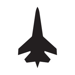 Fototapeta premium Jet aircraft silhouette against a white background a simple graphic representation of aviation fighter military airplane aeroplane air force fly