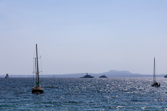 Panorama of the city of Palma Nova on the island of Mallorca, Spain.