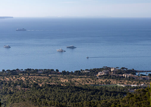 Panorama of the city of Palma Nova on the island of Mallorca, Spain.