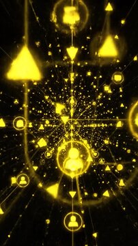 Radiant geometric beacon lines form a luminous starburst