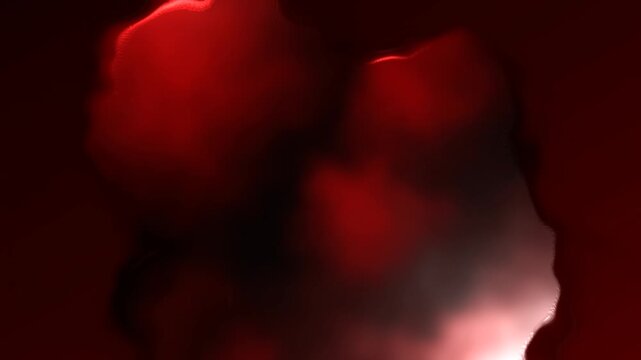 Blood ruby liquid pearl iridescent chrome red dark fluid