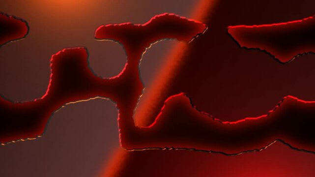 Obsidian magma liquid metal morphing blobs orange hot fluid
