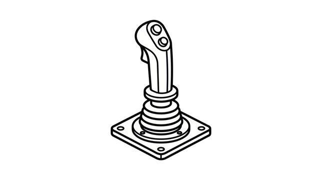 Flight Joystick Vector Illustration