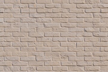 Obraz premium taupe beige weathered clay brick wall horizontal panoramic background