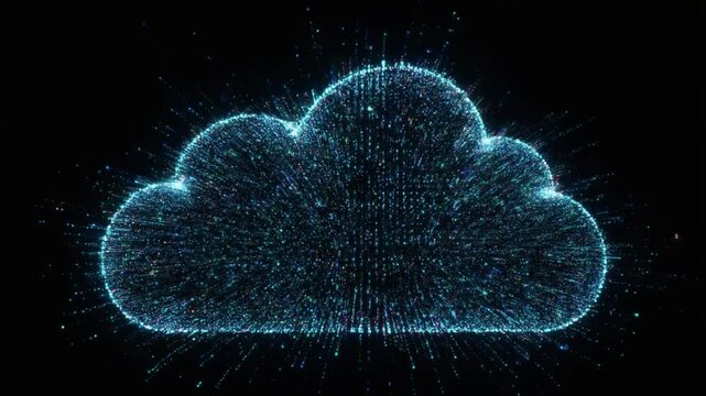 Data visualization of digital cloud computing and network storage