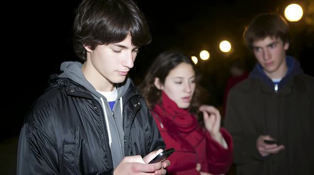 A group of zoomers prefers a virtual communication with each other: so close to each other, but act like strangers
