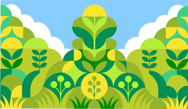 seamless pattern with trees