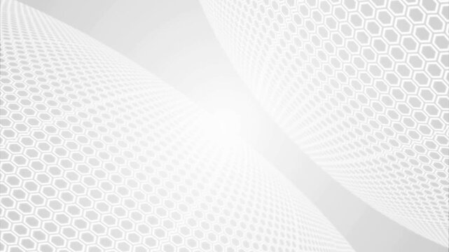 Abstract white background with hexagonal pattern and soft light effect