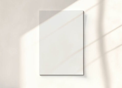 Magazine cover with soft shadows Mockup. Blank template of a catalog on white. 3D rendering