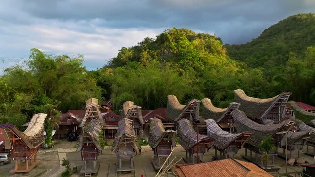 Ke'te Kesu' Village. This name refers to a traditional village located in the mountainous region of Tana Toraja, South Sulawesi.