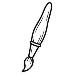 Obraz premium Paint brush, outline illustration