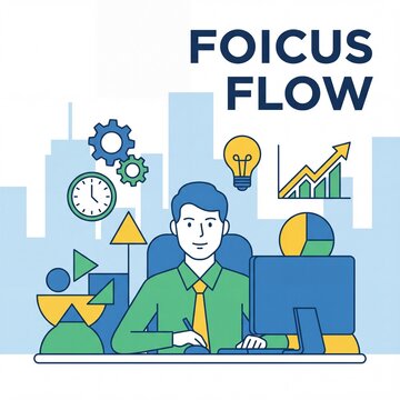 Businessman Analyzing Data and Focus Flow Concept.