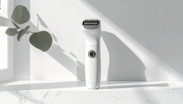 Electric shaver on a windowsill.