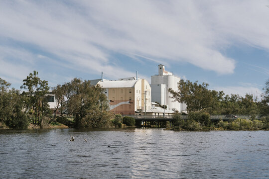 Northam Flour Mill and Avon River in the Avon Valley of Western Australia