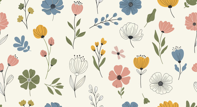 Graceful petals and leaves creating enchanting rhythms of seasonal delight