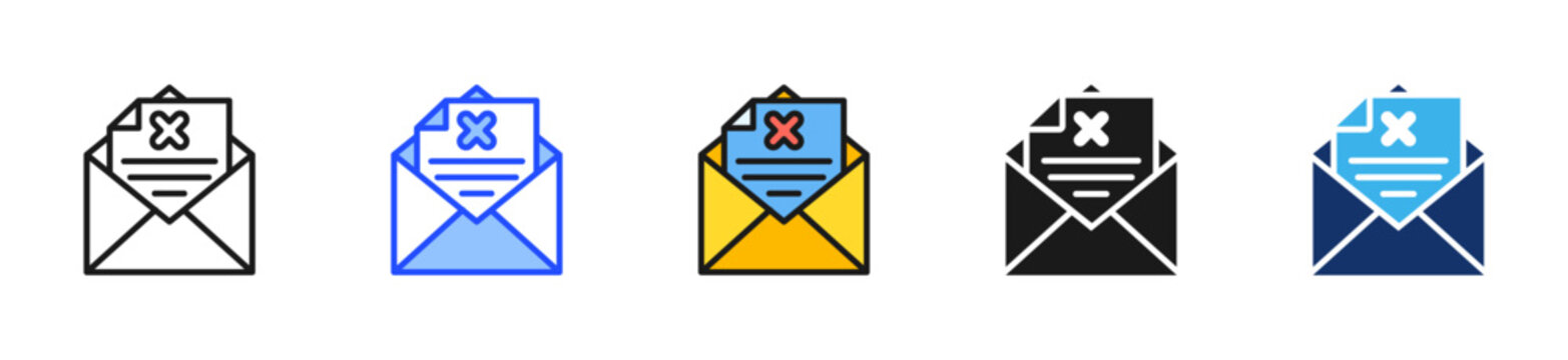 Layoff Notice Icon Collection With Multiple Styles