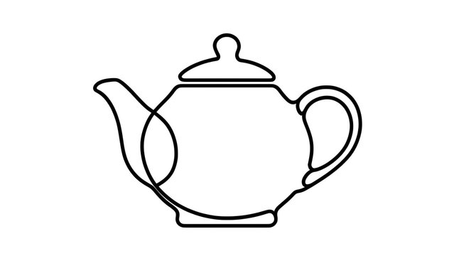 Black and white line art illustration of a coffee cup.