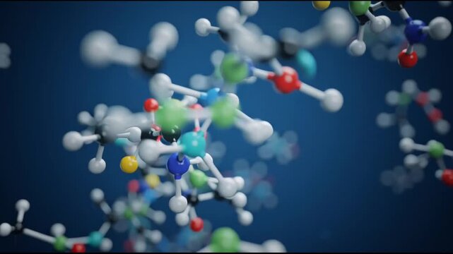 Molecular structure of organic compounds.