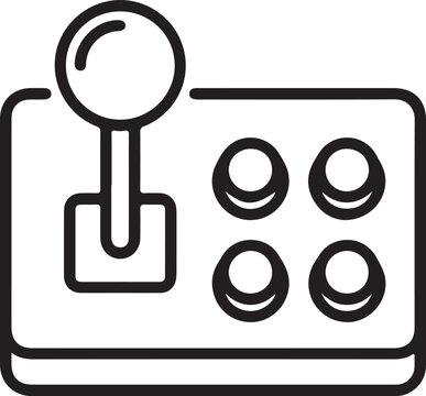 Retro arcade joystick icon