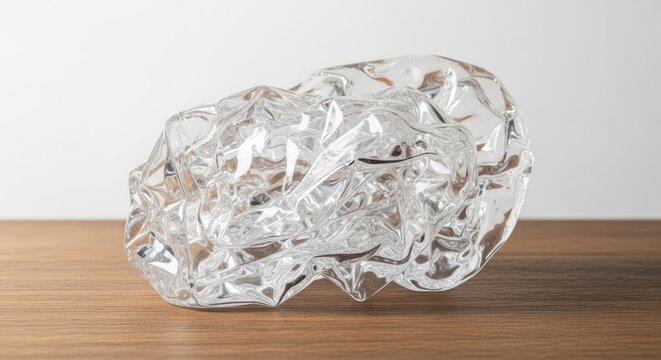 Large crystal glass decorative paperweight object.