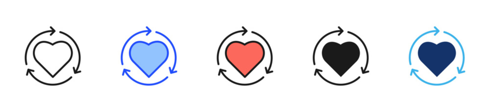 Organ Route Icon Collection With Multiple Styles