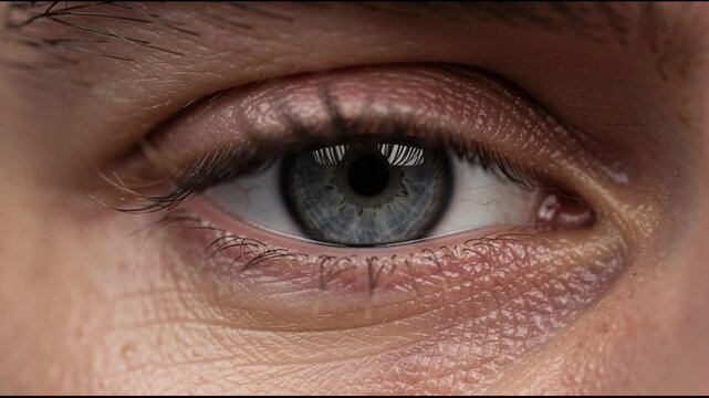 Close up of a human eye.