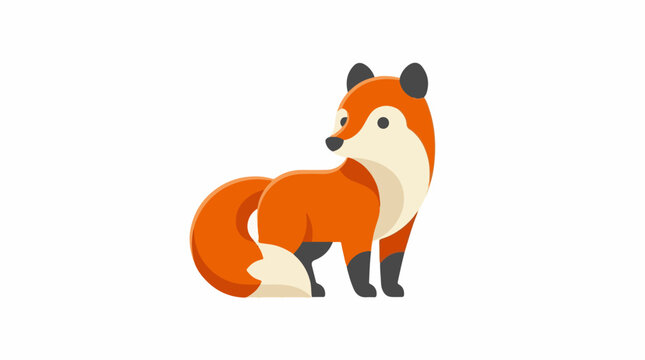 A vibrant cartoon fox with orange fur and white markings