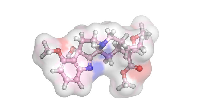 7-)H (7-Hydroxymitragynine), Kratom active compound, 3D molecule 4K