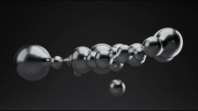 Gray metallic bubbles cluster formation.